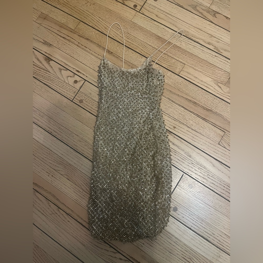OH POLLY GOLD EMBELLISHED DRESS
